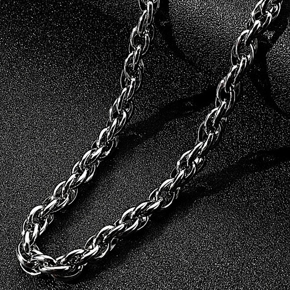 STAINLESS STEEL BRAIDED NECKLACE - Picture 3 of 6